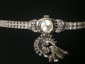 Vintage Ladies Diamond and White Gold Watch