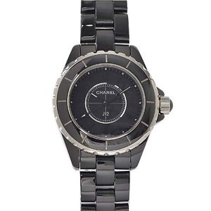 Free Shipping Pre-owned CHANEL J12 33mm Womens Ceramic Intense Black H3828