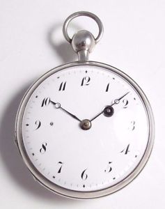 Rare French Silver Pump Quarter Repeater pocket watch, 1830