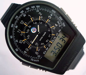 BMW Motorsport M1 Procar Racing M Power Buler Digital Alarm Chronograph Watch