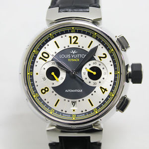 Free Shipping Pre-owned LOUIS VUITTON Tambour Flyback Chronograph Vore Q1028 SS