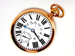 Mega Rare Antique Canadian Railroad 18s 23J Waltham Vanguard Gold Pocket Watch