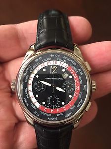GIRARD PERREGAUX WW.TC WORLD TIME CHRONOGRAPH 18K SOLID WHITE GOLD 4980