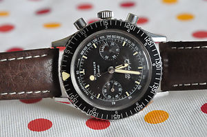Vintage Wittnauer Genève Professional Chronograph Stainless Steel Diver's Watch
