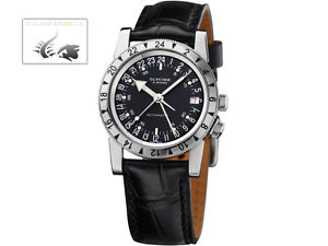 Glycine Airman No.1 Automatic Watch, GMT, Black, GL 293, 3944.19-LBK9