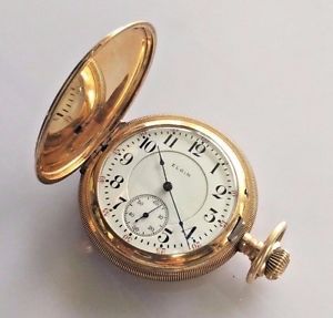 Antique 14k Yellow Gold B W Raymond/ Elgin Pocket Watch-SEE PHOTOS OUTSTANDING!!
