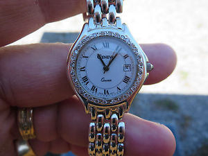 Womens Geneve White Gold and Diamond Watch 14 KT 41Grams
