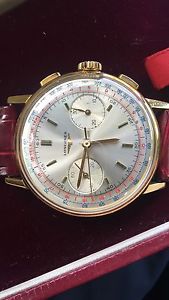 LONGINES CHRONO 7414 - CH 30 SOLID 18 K GOLD WITH EXTRACT - ORIGINAL DIAL BOX +
