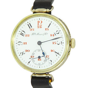 Very Rare Antique H.Moser & Cie Early Wristwatch Transitional Case