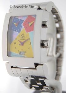 Jacob & Co Men's Capri Three Time Zone MOP Stainless Steel Quartz