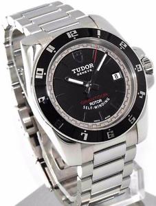 Tudor GranTour Date 20050N Black Dial Stainless Steel Watch - Full Box & Papers!