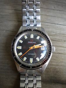 Vintage 1960'S UNIVERSAL GENEVE POLEROUTER SUB ON ORIGINAL BRACELET SERVICED