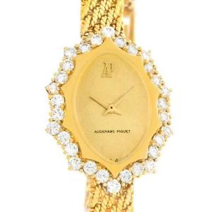 Audemars Piguet Vintage 18k Yellow Gold 1.67 Ct Diamond Cocktail Watch