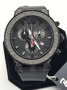 Mens Joe Rodeo Broadway Black Diamond Rubber Watch 6.50 ct JRBR11
