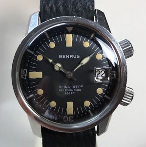 Vintage Benrus  Ultra-Deep 666ft Compressor Dive Divers Diving Wristwatch