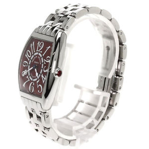 Free Shipping Pre-owned Women's Frank Muller 1752 QZ Tonneau Carbex Red