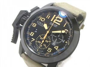 FreeShipping Pre-owned GRAHAM Chronofighter Oversize BlackSahara 2CCAU.B02A.T13N