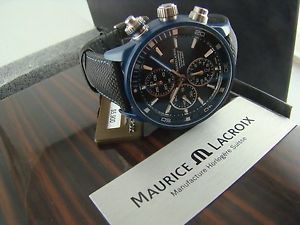 *NEW in Box* Maurice Lacroix Pontos S Extreme Watch, Powerlite, Day, Black/Blue