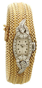 WOMEN'S PLATINUM DIAMOND WATCH WITH YELLOW GOLD BRACELET | TW 1.66 CTS TW