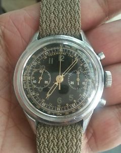 Vintage Landeron Chronograph. Jumbo size 38.2mm.