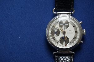 Claude Meylan Chronograph Mondphase Automatik Vollkalender Uhr Sehr Selten