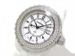 Free Shipping Pre-owned CHANEL J12 H0967 Quartz White Dial With Genuine BOX