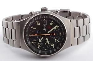 Sinn 144 GMT Ti Ar Reintitan Automatic Chronograph sehr selten .