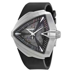 Hamilton H24655331 Mens Black Dial Analog Automatic Watch with Rubber Strap