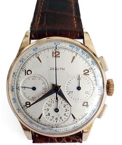 ZENITH CHRONO VINTAGE ROSE GOLD 18K CALIBRO 156 ANNI '50