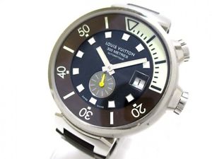 Free Shipping Pre-owned LOUIS VUITTON Tambour Diving Q1031 Automatic Roll Men's