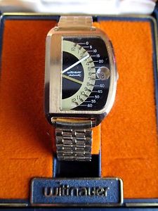 WOW! SUPER RARE WITTNAUER FUTURAMA SECTOR 1000 DOUBLE RETROGRADE JUMP HOUR WATCH