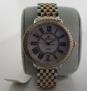 Michele watch Serein stainless & Rose Gold Diamond MW21B01D2963  new box papers