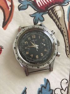 Vintage Gallet Officers Flying Pilot Chronograph Watch 1950s