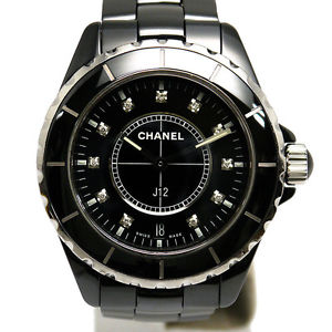 Free Shipping Pre-owned Chanel H2124 J12 38mm Ceramic × SS Black
