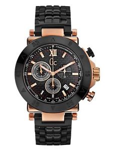 GUESS GC Structure Black & Rose Gold Timepiece Smart Luxury TM