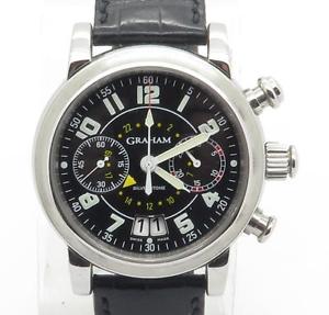 Graham SilverStone Chronograph Big Date Steel Automatic Mens Watch $12,000 MSRP