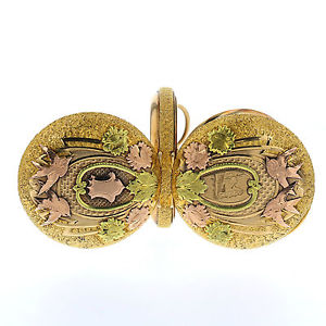 Very Rare Lady Elgin 14K Tri-Color Pocket Watch