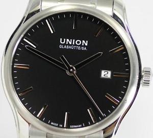 Auth UNION Glashotte D001.407 Automatic SS Men's watch