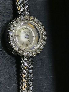 Vintage Stunning Ladies Delmont Watch 18K White Gold & Diamond. $1350