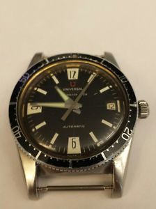 Very rare men's vintage 2nd Gen 60's Universal Geneve POLEROUTER SUB diver
