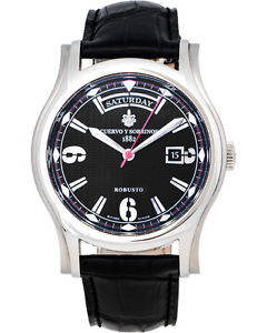 Cuervo Y Sobrinos Robusto Day Date Automatic Men's Watch - 2811.1NH