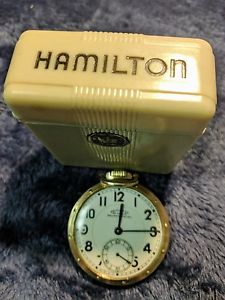 Hamilton 23 jewel , 950B rail road special, #17 gf. case exceptional condition