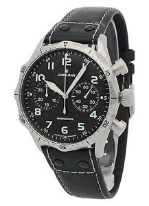 Junghans Meister Pilot Chronscope Watch Black Dial Numerals by Junghans 027/3590