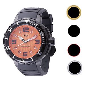 GV2 By Gevril Men's Termoclino Luminous Black Rubber Diver Wristwatch