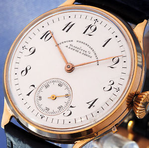 A.LANGE & SOHNE GLASHUTTE DRESDEN  SOLID 18K GOLD CHRONOMETER  - 1908