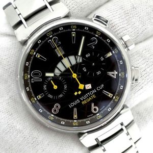 Pre-owned LOUIS VUITTON Tambour Louis Vuitton Cup Regatta Flyback Chrono Q1021