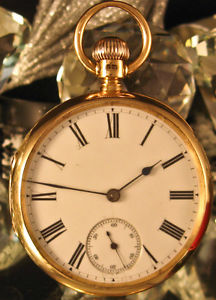18 ct Gold Pocket Watch Working 27.8 g  J.A. Neill & Co  aprill 22 Case Working