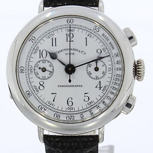 EBERHARD CO REPLICA SCHALTRAD CHRONOGRAPH SILBER TOP GEPFLEGT !