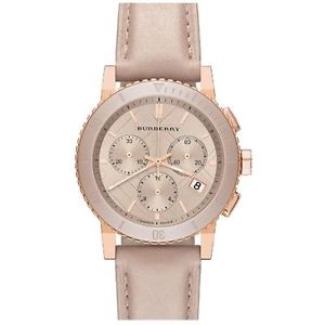 Burberry BU9704 Womens Rose Gold Dial Quartz Watch with Stainless Steel Strap