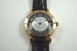 WALDAN INTERNATIONAL 09508 ASTRONIC 18K ROSE CALENDAR MOON PHASE C.2000'S!!